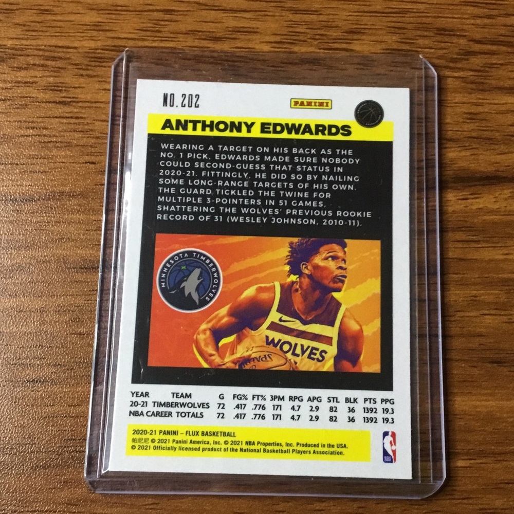 NBA Anthony Edwards RC - Picture 2 of 2